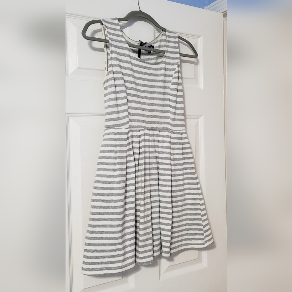 Keds Gray/White Stripes Fit & Flare Dress, Size S